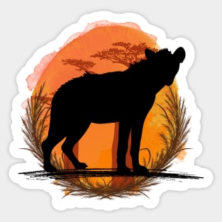 Hyena Silhouette - Savannah Sticker